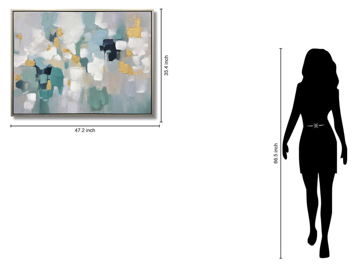 Golden Mist Mosaic - 35" x 47" Framed Wall Art