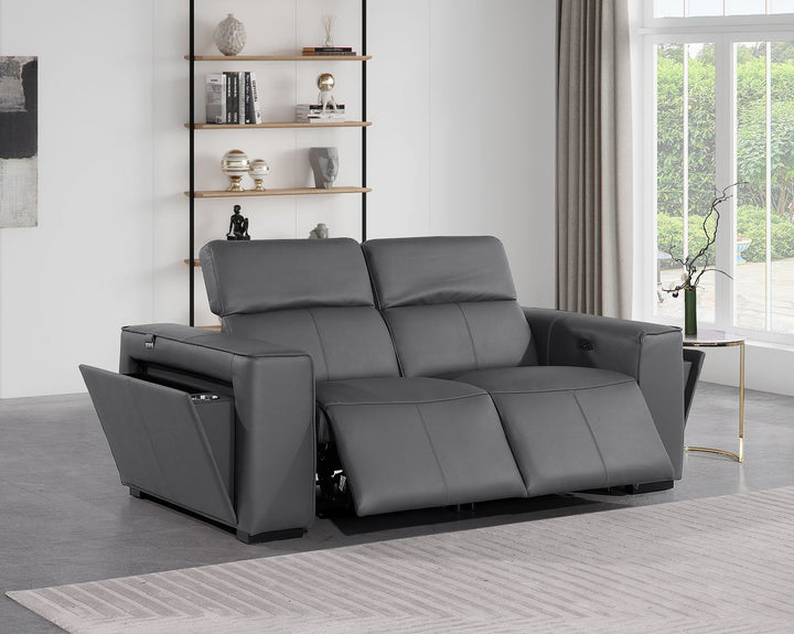 1224 - 2-Piece Modular Power Reclining Loveseat In With 2 Power Recliners &amp; Power Headrests