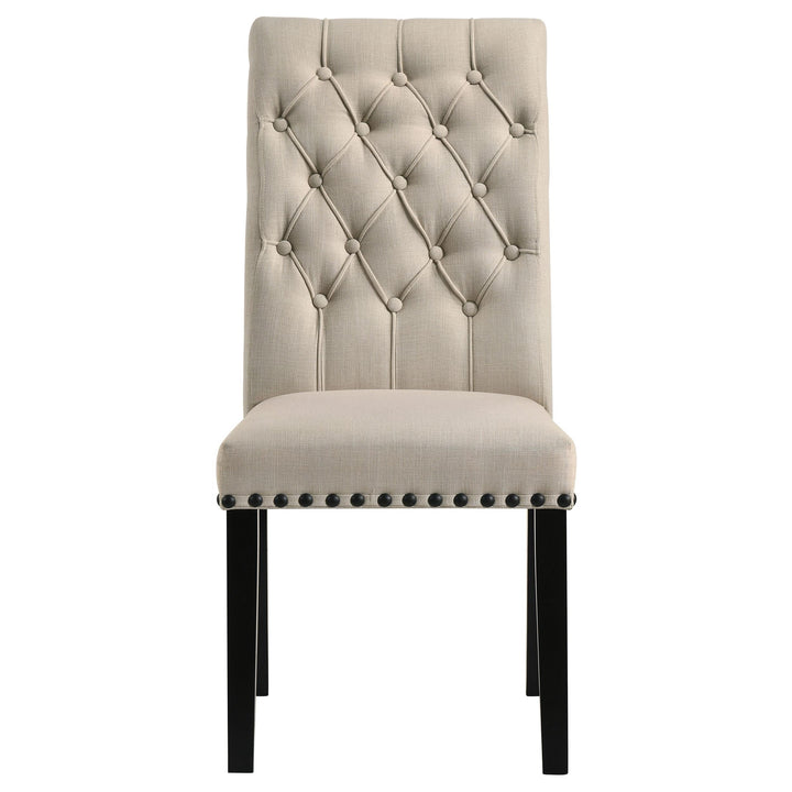 Alana Fabric Upholstered Dining Side Chair Beige (Set of 2)