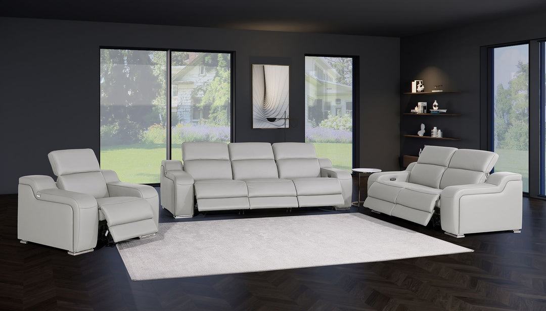 1116 - 6-Piece Modular Power Reclining Sofa, Loveseat &amp; Chair Set In With 6 Power Recliners &amp; Power Headrests