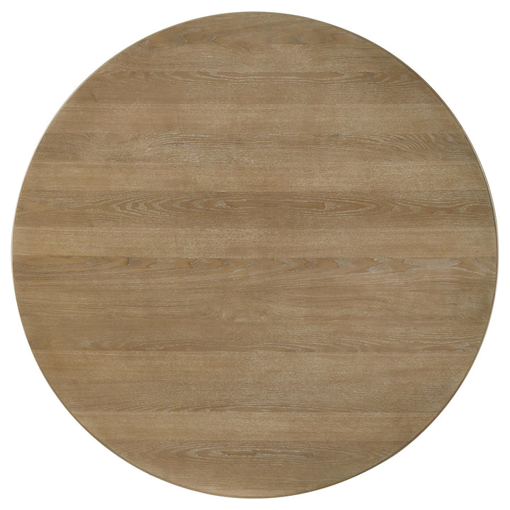 Adina 5-piece Round Dining Table Set Distressed Light Brown