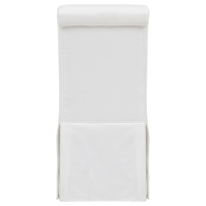 Shawna Upholstered Skirted Side Chair White (Set of 2)