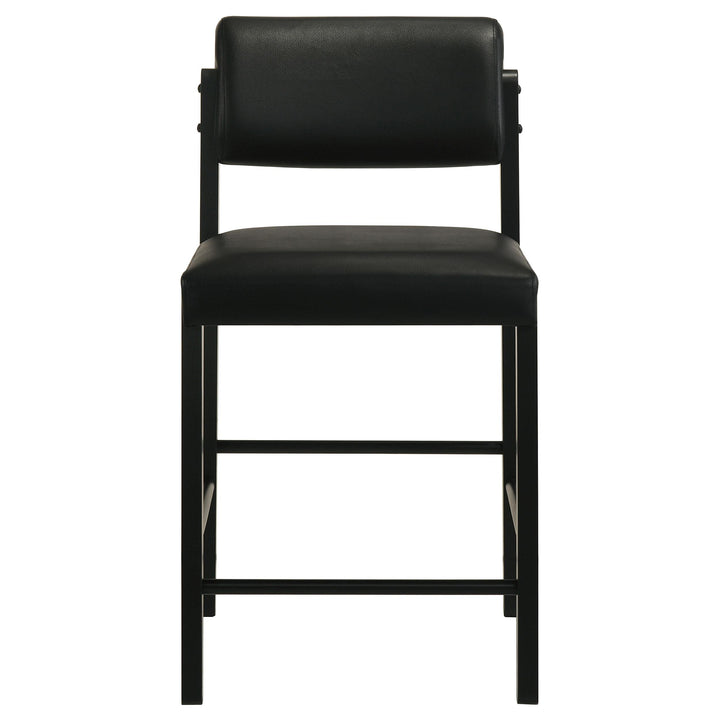 Kehoe Upholstered Counter Height Chair Black (Set of 2)