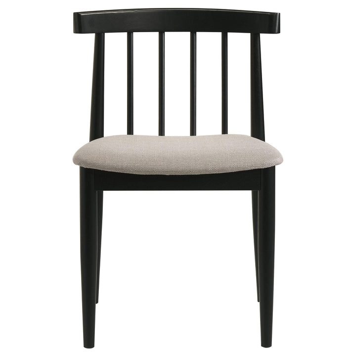 Hamlyn 5-piece Round Wood Dining Set Wheat and Black