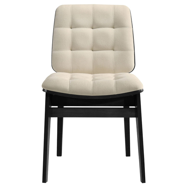 Hamlyn 5-piece Round Wood Dining Set Cream and Black