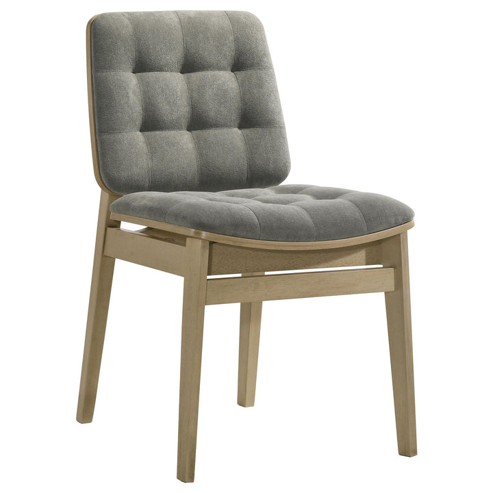 Hamlyn 5-piece Round Wood Dining Set Grey and Natural Oak