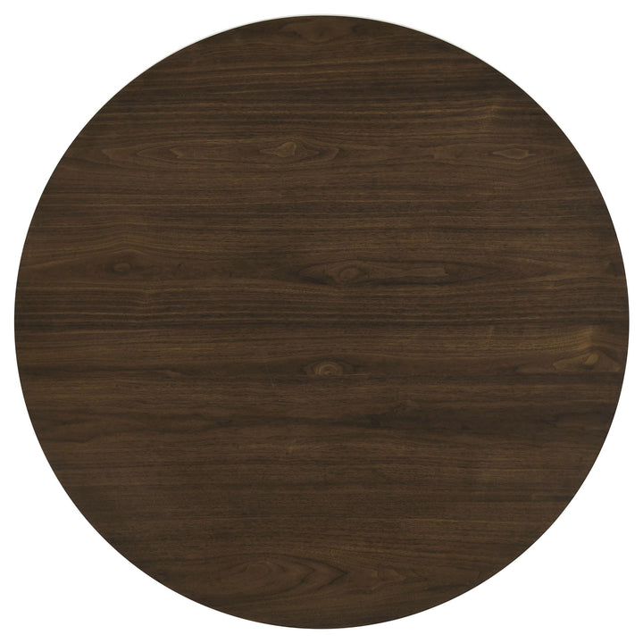 Hamlyn 5-piece Round Wood Dining Set Wheat and Walnut