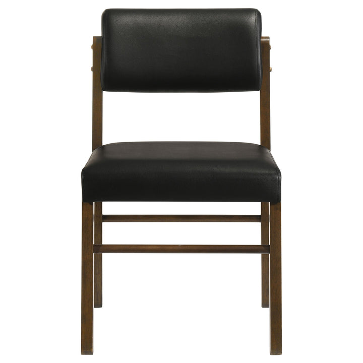 Hamlyn 5-piece Round Wood Dining Set Black and Walnut