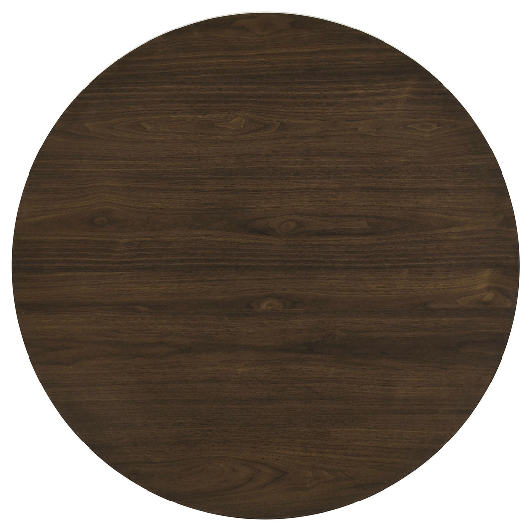 Hamlyn 5-piece Round Wood Dining Set Grey and Walnut