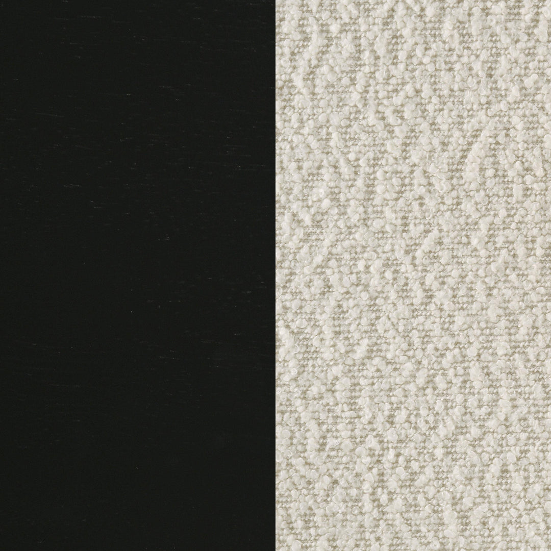 Kehoe Upholstered Dining Side Chair Cream and Black (Set of 2)