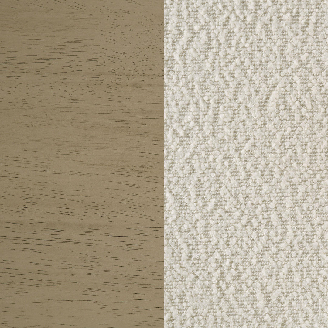 Kehoe Upholstered Dining Side Chair Cream and Natural Oak (Set of 2)