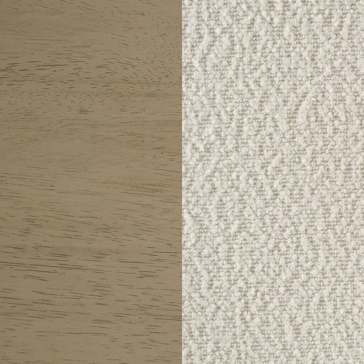 Kehoe Upholstered Dining Side Chair Cream and Natural Oak (Set of 2)