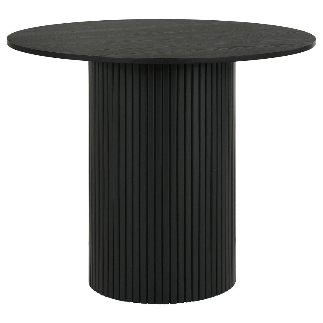 Hamlyn 5-piece Round Wood Counter Height Dining Set Grey and Black