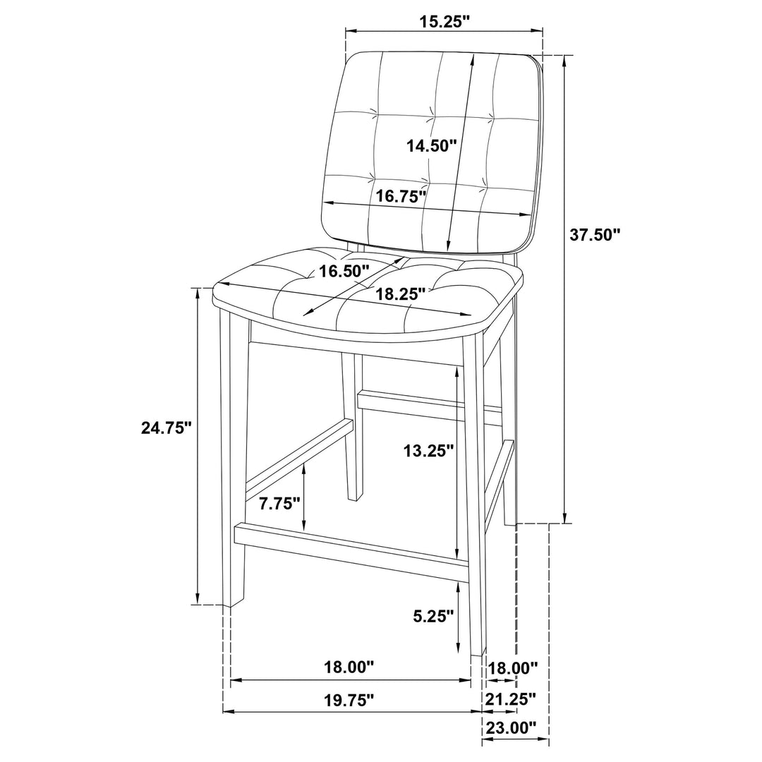 Hamlyn 5-piece Round Wood Counter Height Dining Set Grey and Black