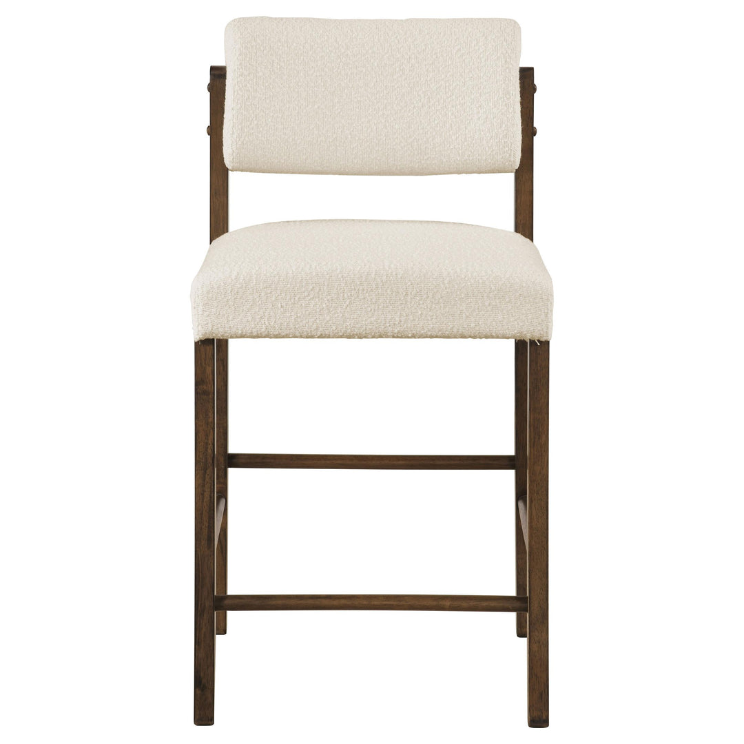 Kehoe Upholstered Counter Height Chair Cream and Walnut (Set of 2)