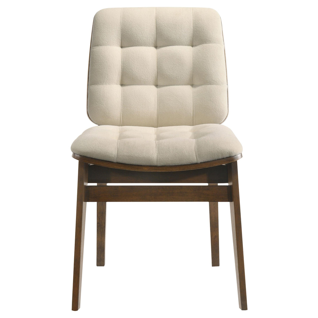 Strouse 5-piece Dining Set Cream and Walnut