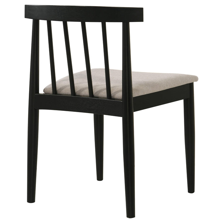 Cullen Dining Side Chair Upholstered Seat Black (Set of 2)