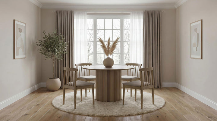Cullen Dining Side Chair Upholstered Seat Natural Oak (Set of 2)
