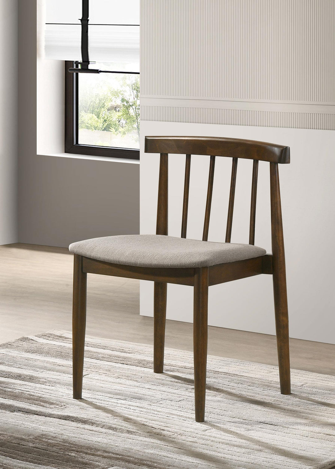 Cullen Dining Side Chair Upholstered Seat Walnut (Set of 2)