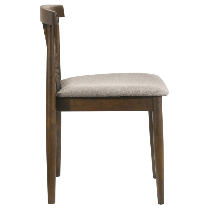 Cullen Dining Side Chair Upholstered Seat Walnut (Set of 2)