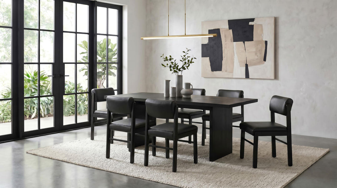 Decker 82-inch Rectangular Wood Dining Table Black