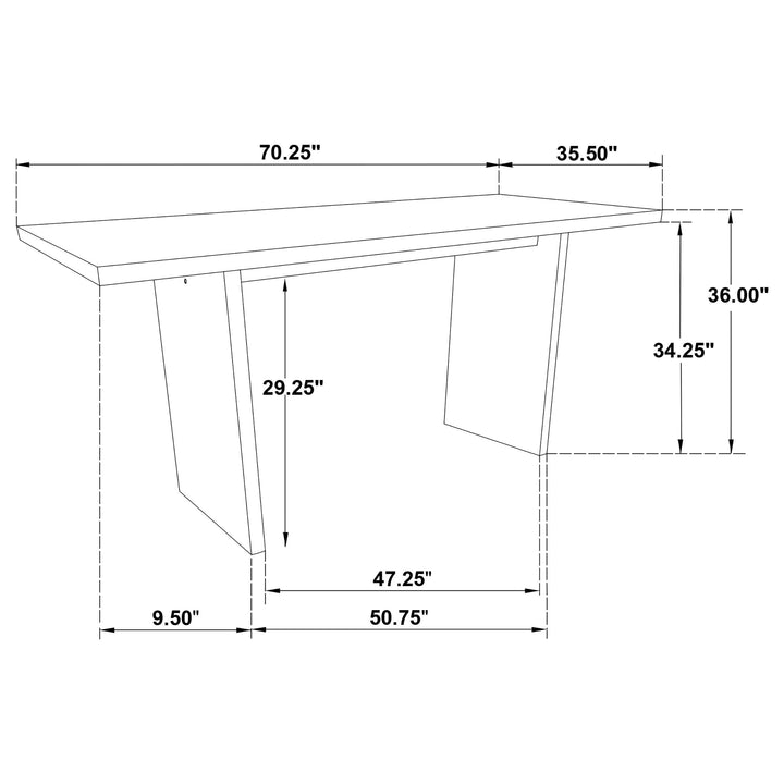 Decker 7-piece 70-inch Rectangular Counter Height Dining Set Black
