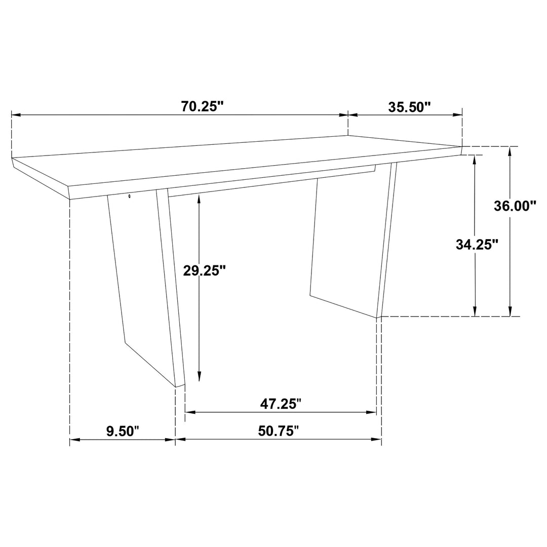 Decker 7-piece 70-inch Rectangular Counter Height Dining Set Grey and Black