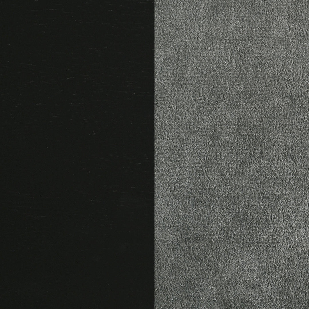 Redbridge Velvet Upholstered Side Chair Grey and Black (Set of 2)