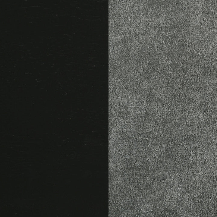 Redbridge Velvet Upholstered Side Chair Grey and Black (Set of 2)