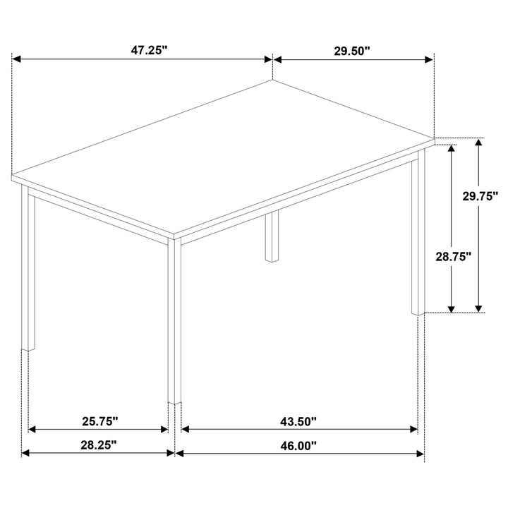 Garza 5-piece Rectangular Dining Table Greige Oak