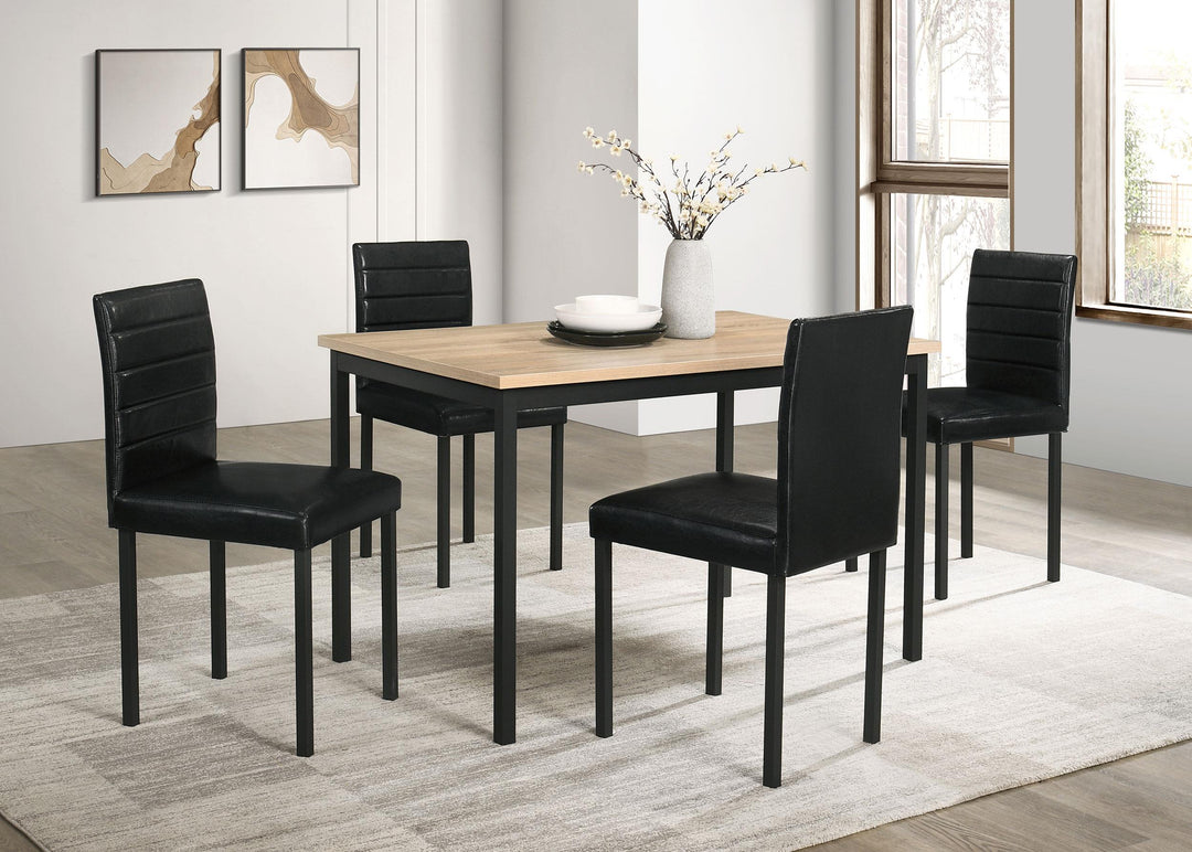 Garza Upholstered Dining Side Chair Black (Set of 4)