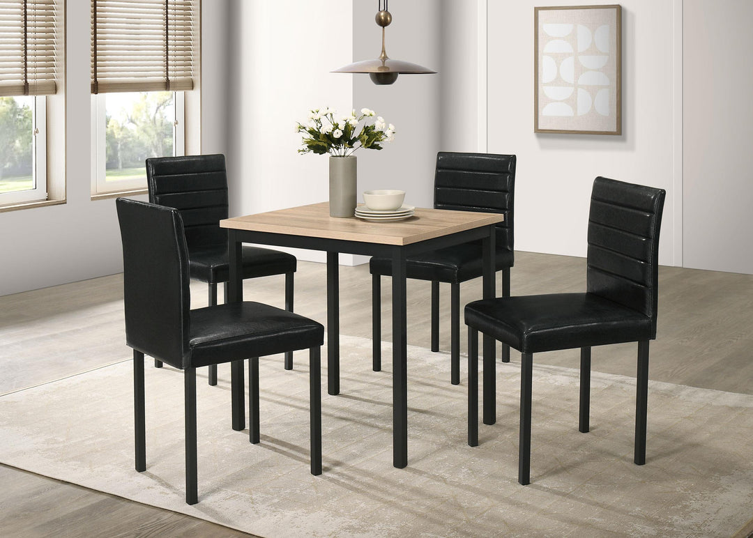 Garza Upholstered Dining Side Chair Black (Set of 4)