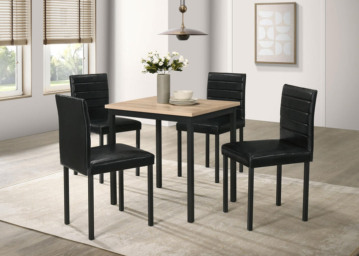 Garza Upholstered Dining Side Chair Black (Set of 4)