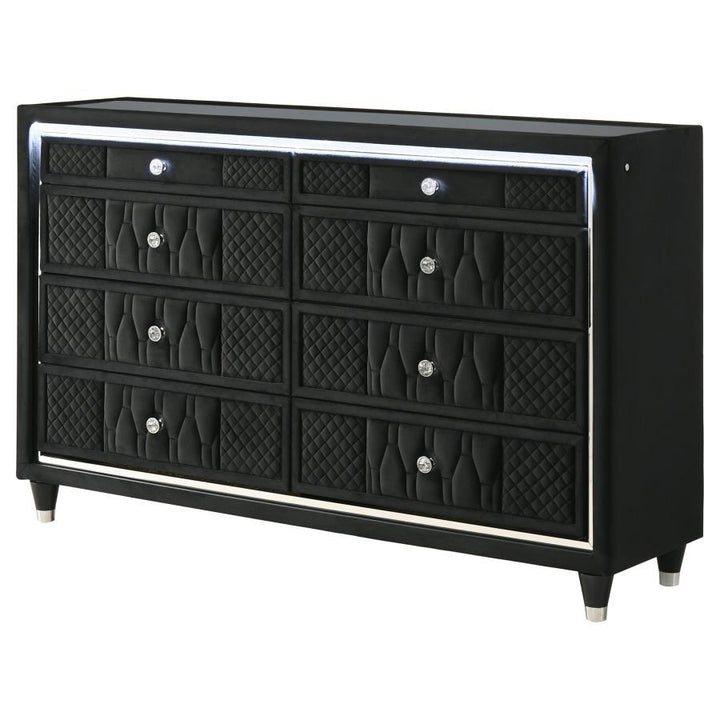 Lorient - 8-Drawer LED Bedroom Dresser Cabinet