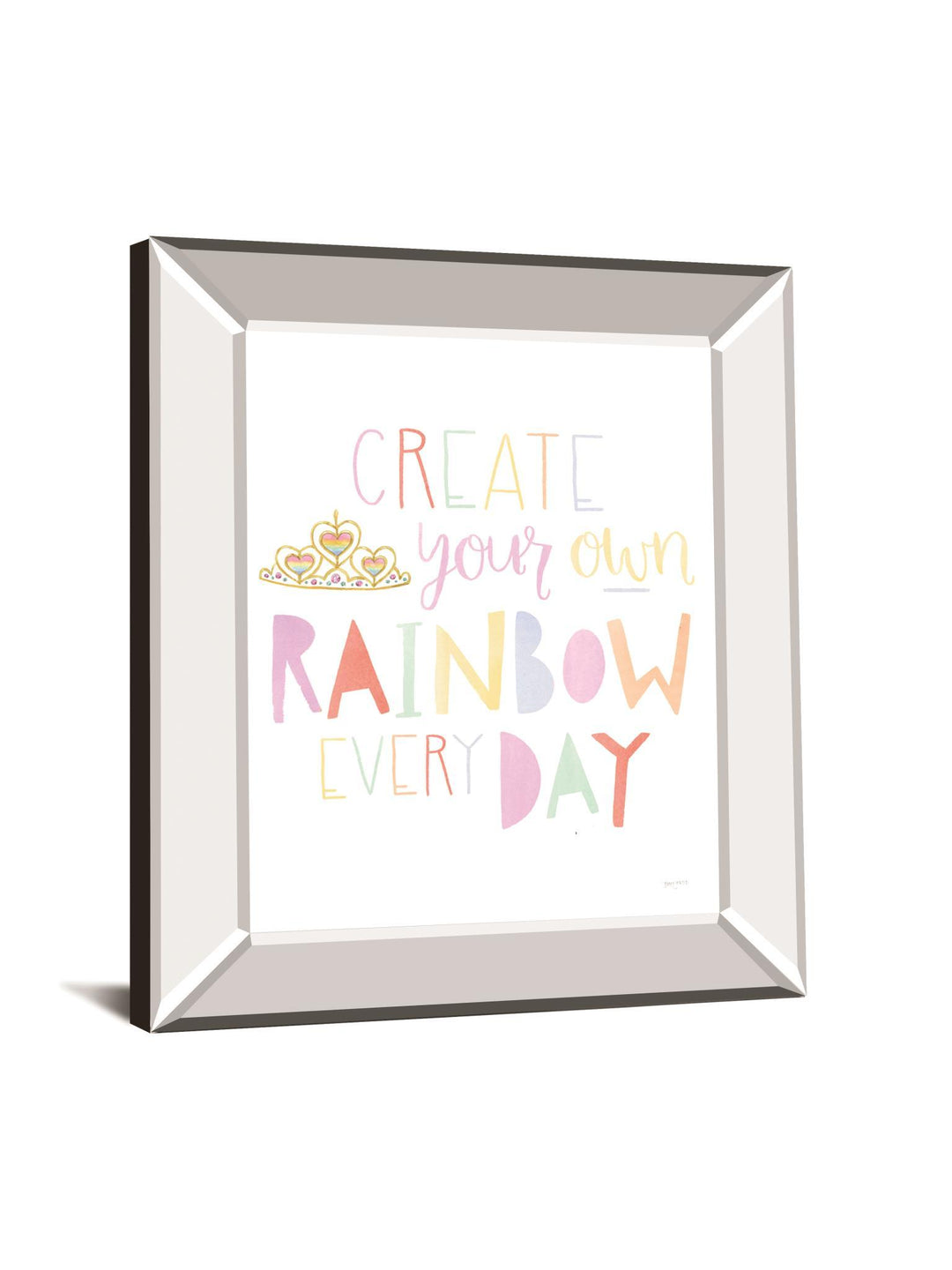 Lets Chase Rainbows III By Jenaya Jackson - Mirror Framed Print Wall Art - White