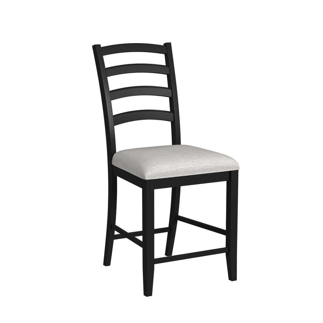 Tulane - 5 Piece Dining Set (Counter Table & 4 Counter Chairs) - Oak & Black
