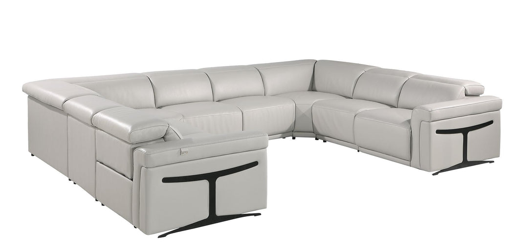 1126 - 8-Piece U-Shaped Sectional Sofa In With 4 Power Recliners &amp; Power Headrests
