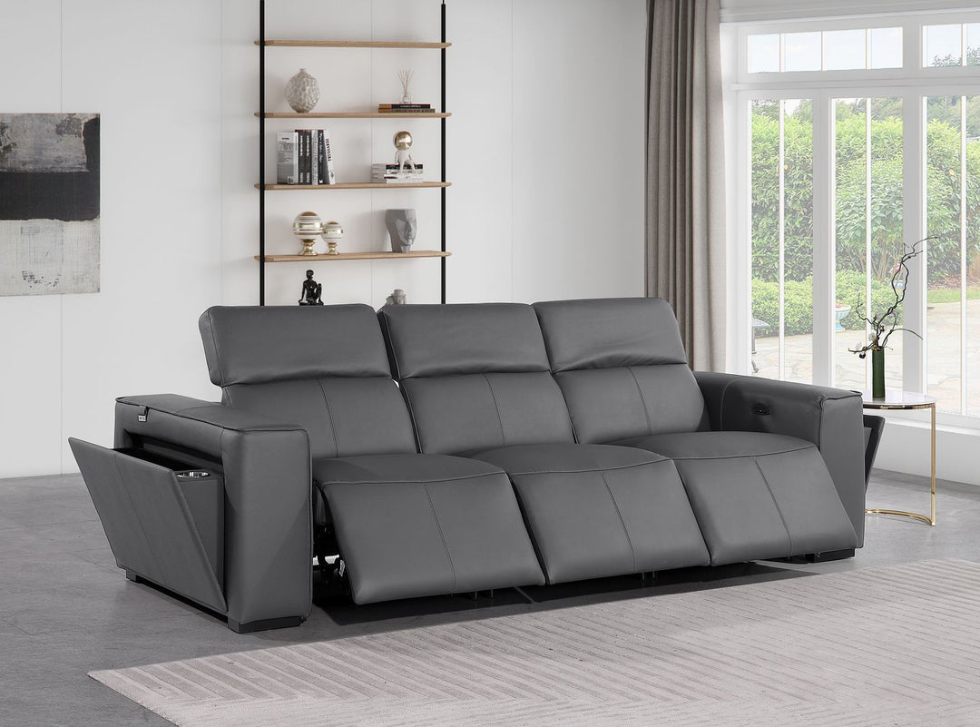1224 - 3-Piece Modular Power Reclining Sofa In With 3 Power Recliners &amp; Power Headrests