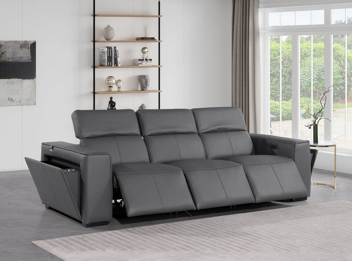 1224 - 3-Piece Modular Power Reclining Sofa In With 3 Power Recliners &amp; Power Headrests