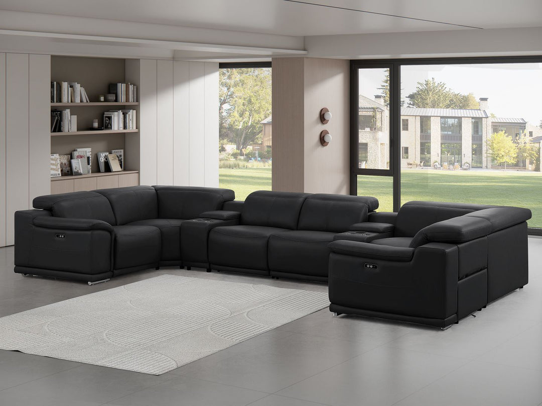 2679 - 8-Piece U-Shaped Power Reclining Sectional In Genuine Leather (2 Recliners)