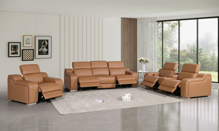 1116 - 7-Piece Modular Power Reclining Sofa, Loveseat &amp; Chair Set In With 5 Power Recliners &amp; Power Headrests