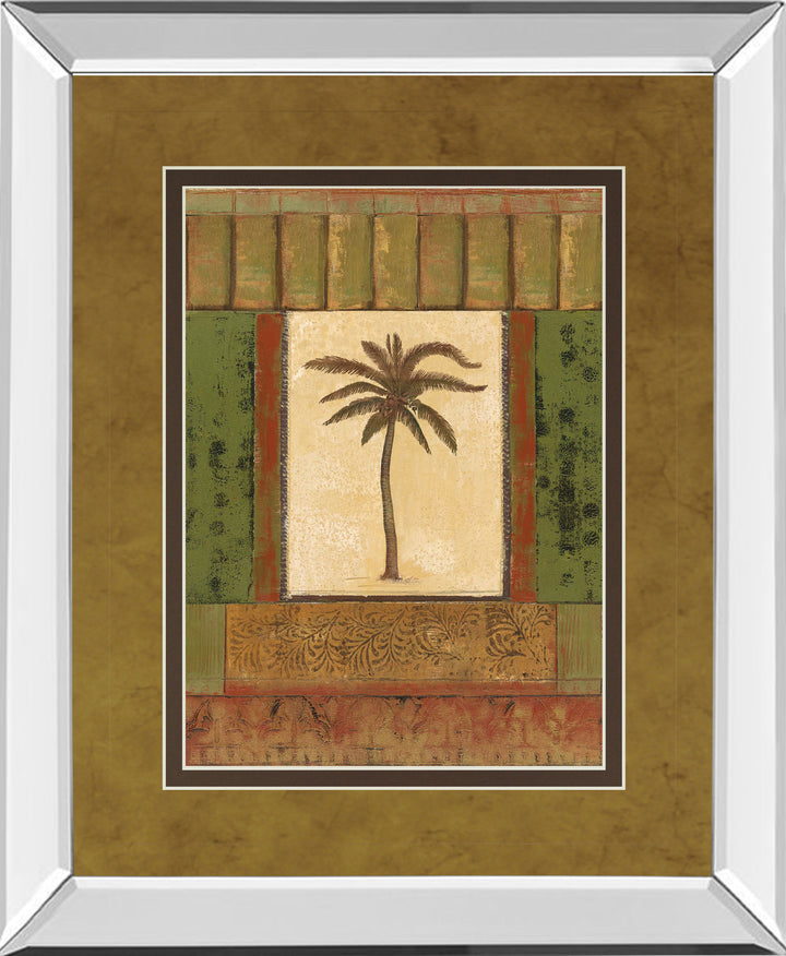 Classic Palm I By Rebecca Burton - Mirror Framed Print Wall Art - Green