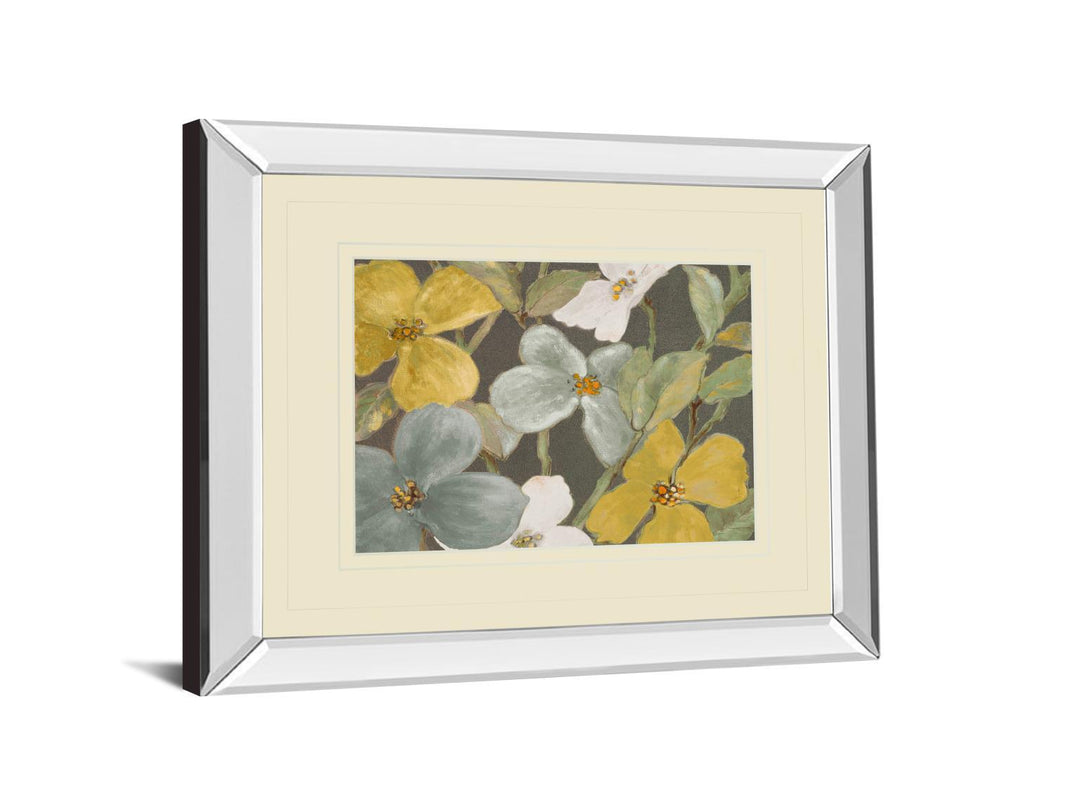 Garden Party In Gray 2 By Lanie Loreth - Mirror Framed Print Wall Art - Dark Gray