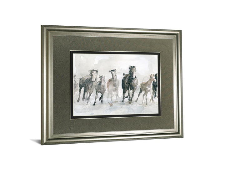 Running Wild By Carol Robinson - Framed Watercolor Print Wall Art - White