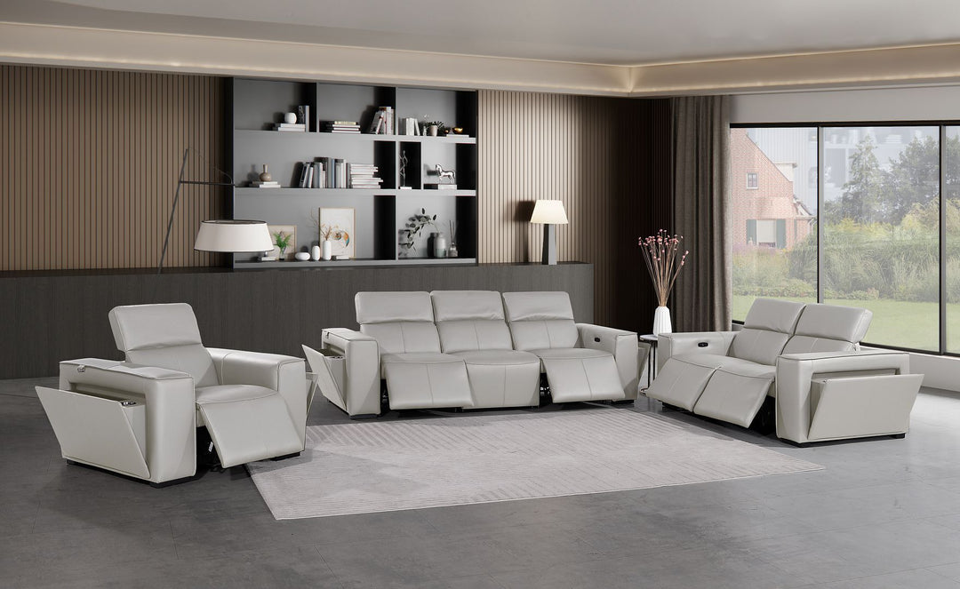 1224 - 6-Piece Modular Power Reclining Sofa, Loveseat &amp; Chair Set In With 5 Power Recliners &amp; Power Headrests