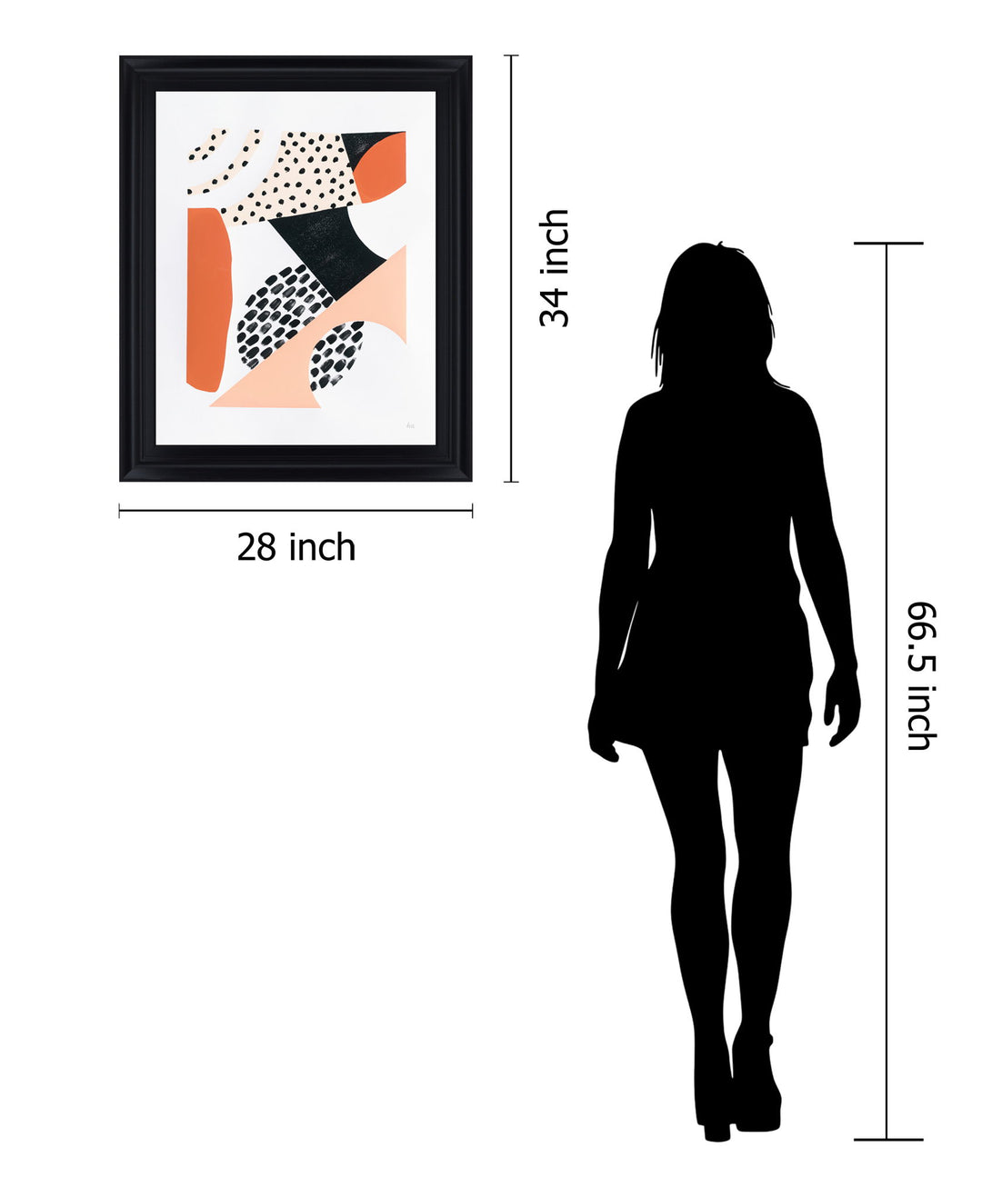 Terracotta Motion - 28" x 34" Framed Wall Art