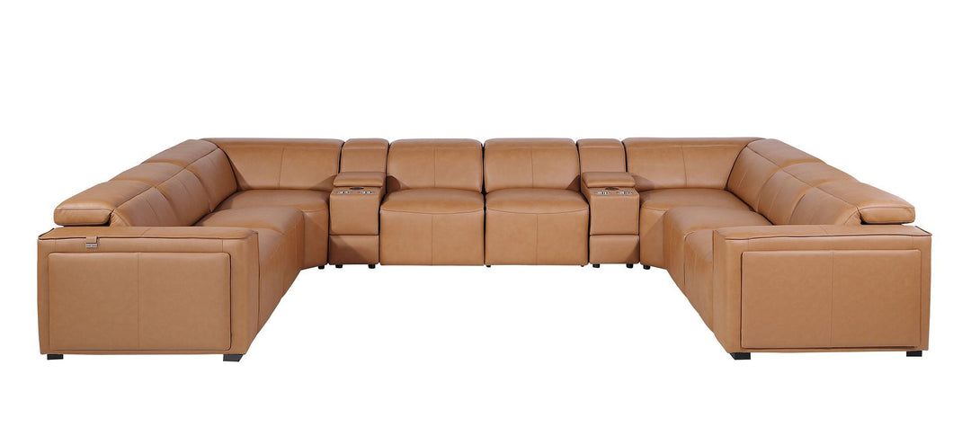 1224 - 10-Piece U-Shaped Sectional Sofa In With 4 Power Recliners &amp; Power Headrests