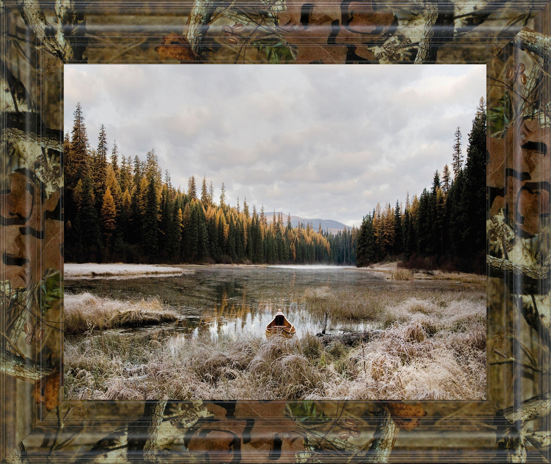 Reflecting Nature By Andrew Geiger - Photo Print Framed Wall Art - Dark Brown