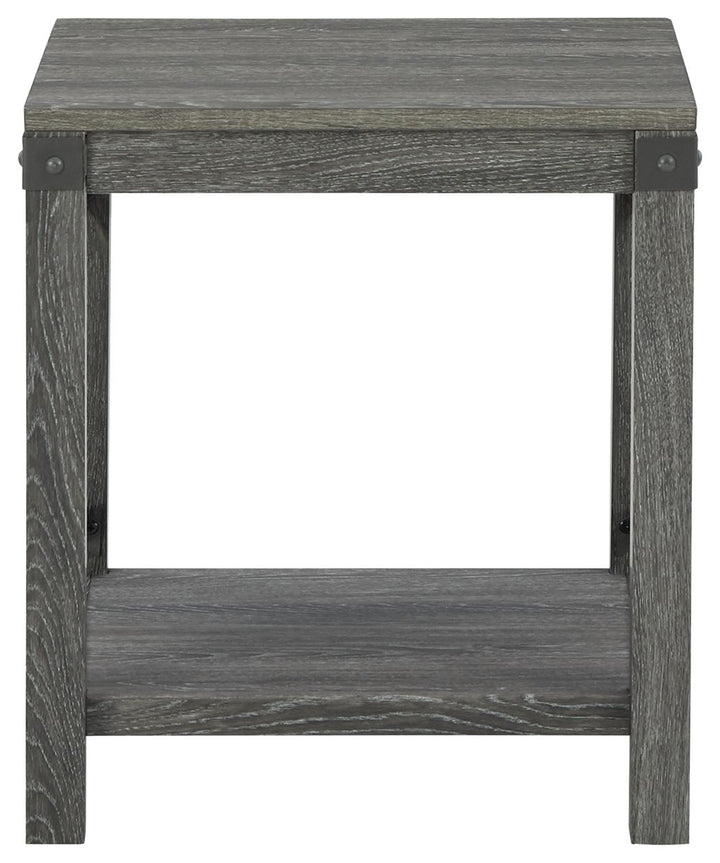 Freedan - Grayish Brown - Square End Table