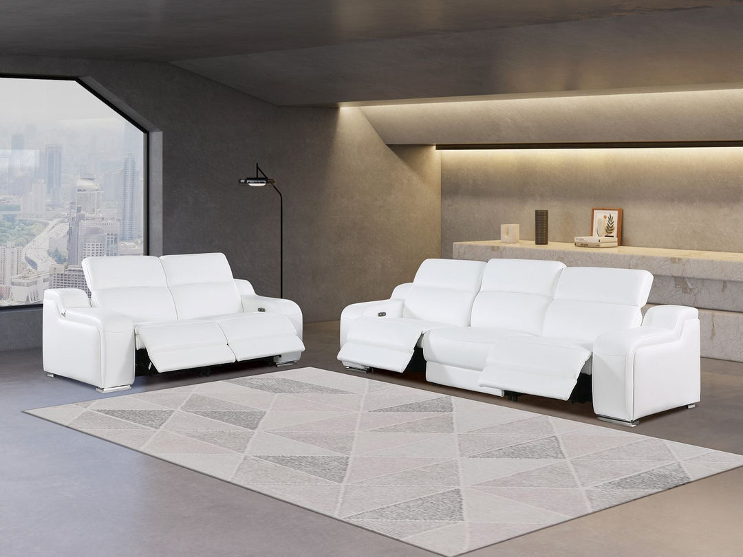 1116 - 5-Piece Modular Power Reclining Sofa And Loveseat Set In With 4 Power Recliners &amp; Power Headrests